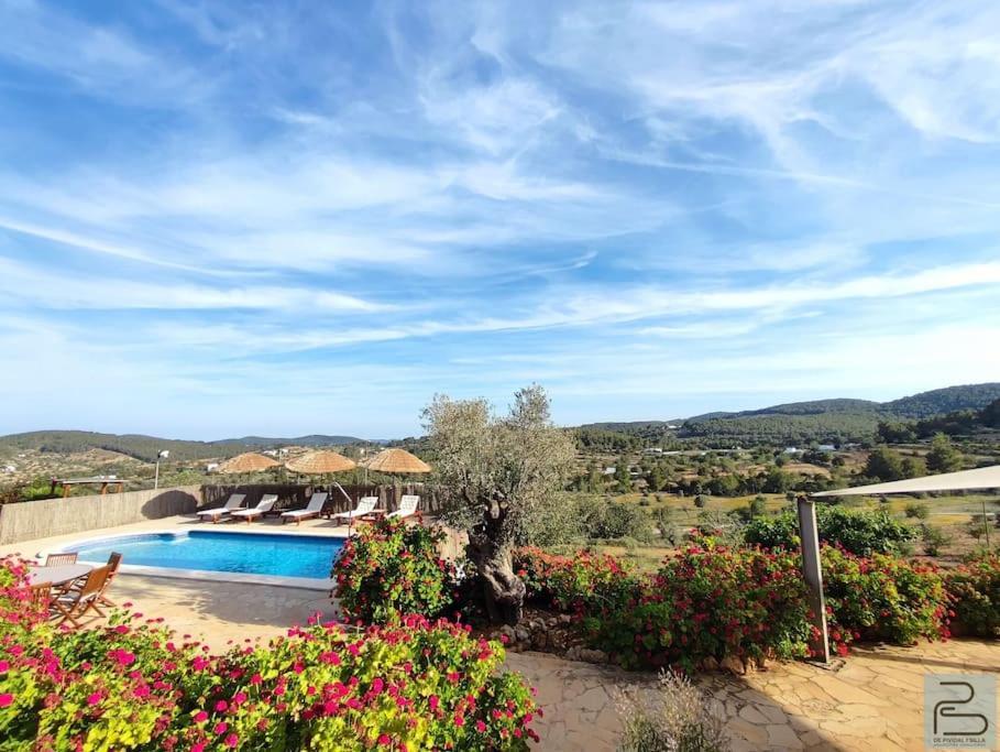Casa Can Lluc Con Piscina, Jardin Y Vista Al Campo Sant Miquel De Balansat ภายนอก รูปภาพ