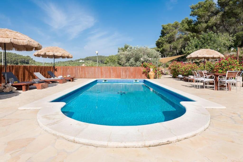 Casa Can Lluc Con Piscina, Jardin Y Vista Al Campo Sant Miquel De Balansat ภายนอก รูปภาพ