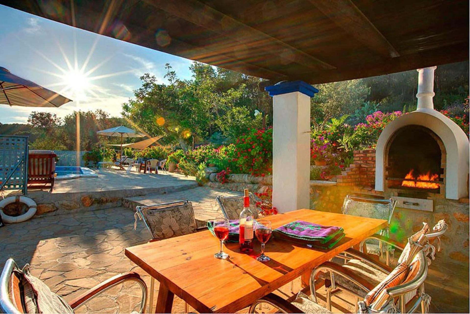 Casa Can Lluc Con Piscina, Jardin Y Vista Al Campo Sant Miquel De Balansat ภายนอก รูปภาพ